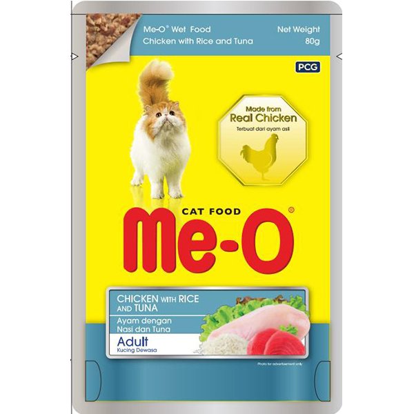 Meo 80 Gr Tavuk Pirinç Ve Ton Balıklı Yetişkin 