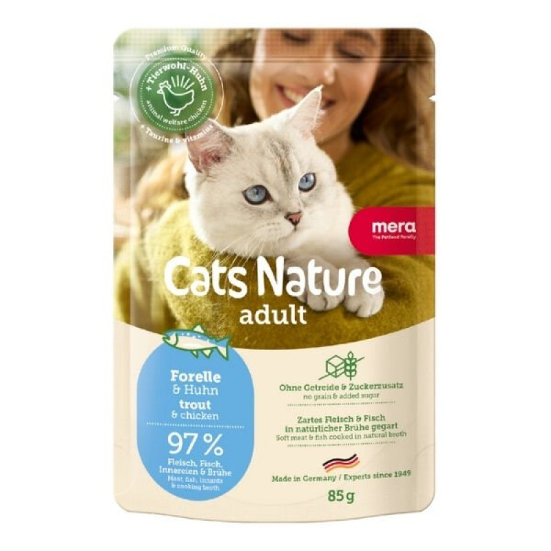 Mera Cats Nature 85 Gr Alabalıklı Pouch Yetişkin Kedi Maması 