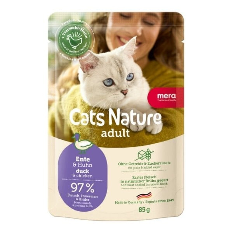 Mera Cats Nature 85 Gr Ördekli Pouch Yetişkin Kedi Maması  