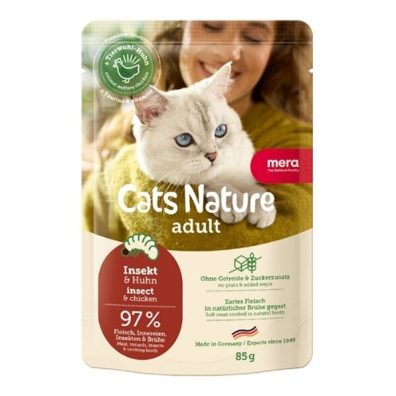 Mera Cats Nature Insect 85 Gr Böcekli Pouch Yetişkin Kedi Maması  