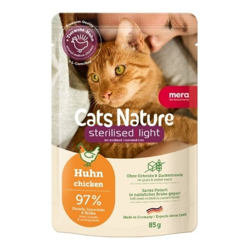 Mera Cats Nature Sterilised 85 Gr Tavuklu Pouch Kısırlaştırılmış Kedi Maması 