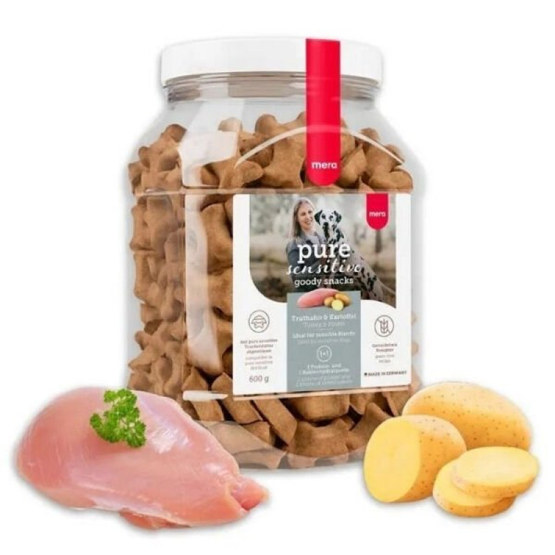 Mera Pure Sensitive 600 Gr Hindi Etli ve Patatesli Köpek Ödül Bisküvisi 