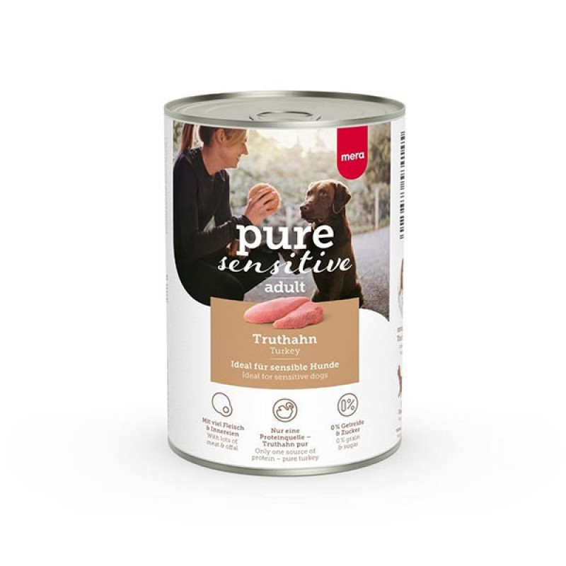 Mera Pure Sensitive Adult 400 Gr Hindili Yetişkin Köpek Konservesi 