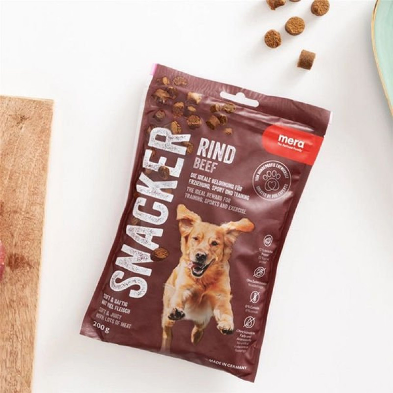 Mera Snacker 200 Gr Sığır Etli Yumuşak Köpek Ödülü Maması 
