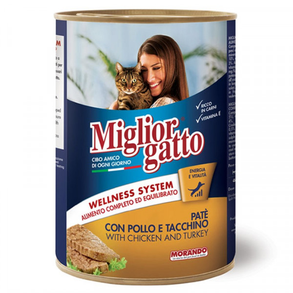 Miglior Gatto 400 Gr Pate With Chicken And Turkey | Yetişkin Kedi Maması
