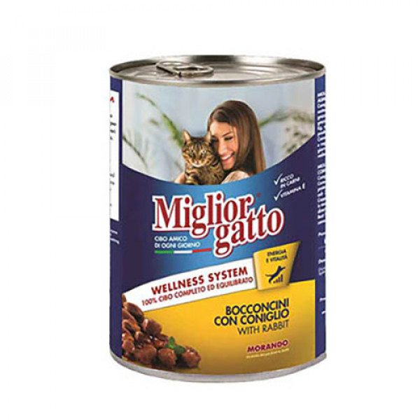 Miglior Gatto 6 Adet Sos İçinde Tavşan 405 Gr | Yetişkin Kedi Maması