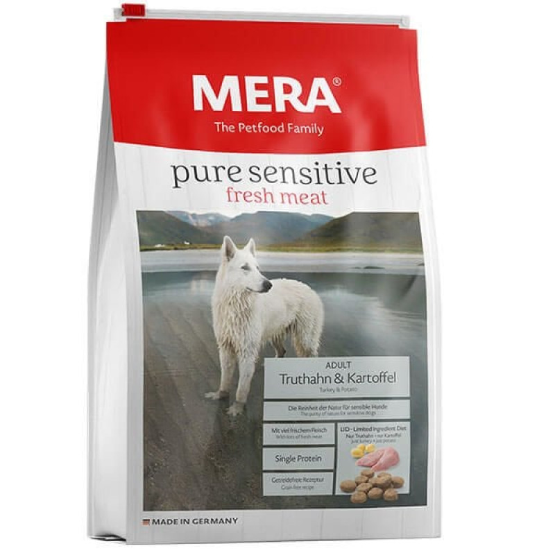Mera 4 Kg Pure Sensitive Fresh Meat Hindi ve Patates | Tahılsız Köpek Kuru Maması Mera 4 Kg Pure Sensitive Fresh Meat Hindi ve Patates | Tahılsız Köpek Kuru Maması