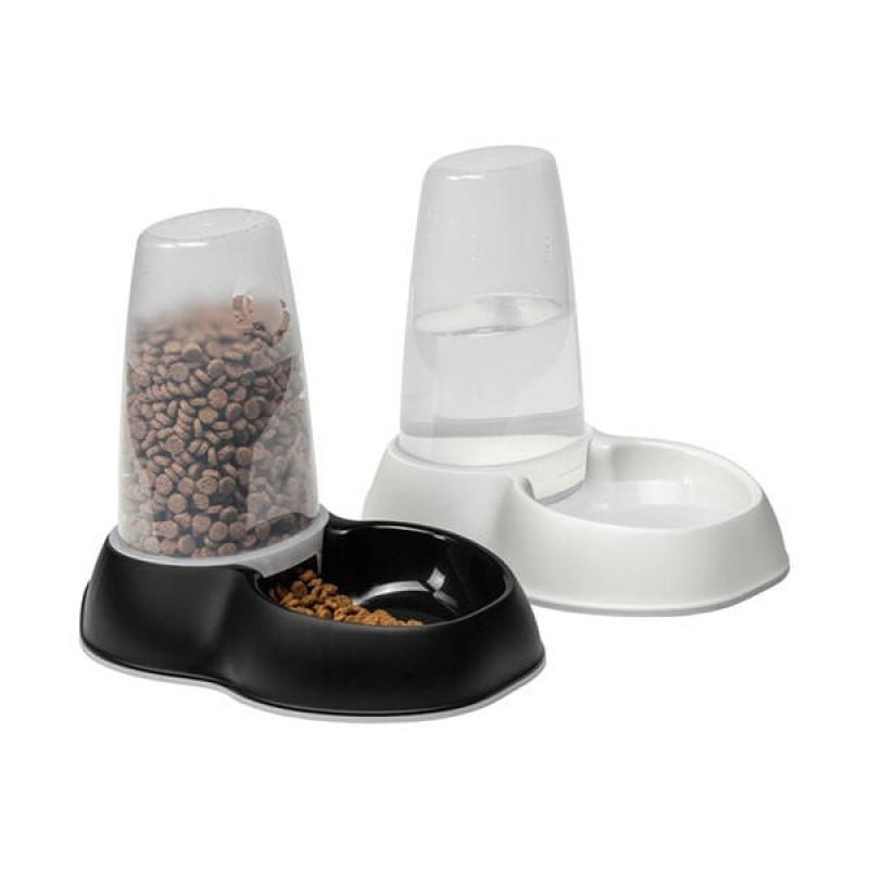 Moderna 1,5 Lt Seniflo Hazneli Mama ve Su Kabı Siyah | Hazneli Mama Ve Su Kabı