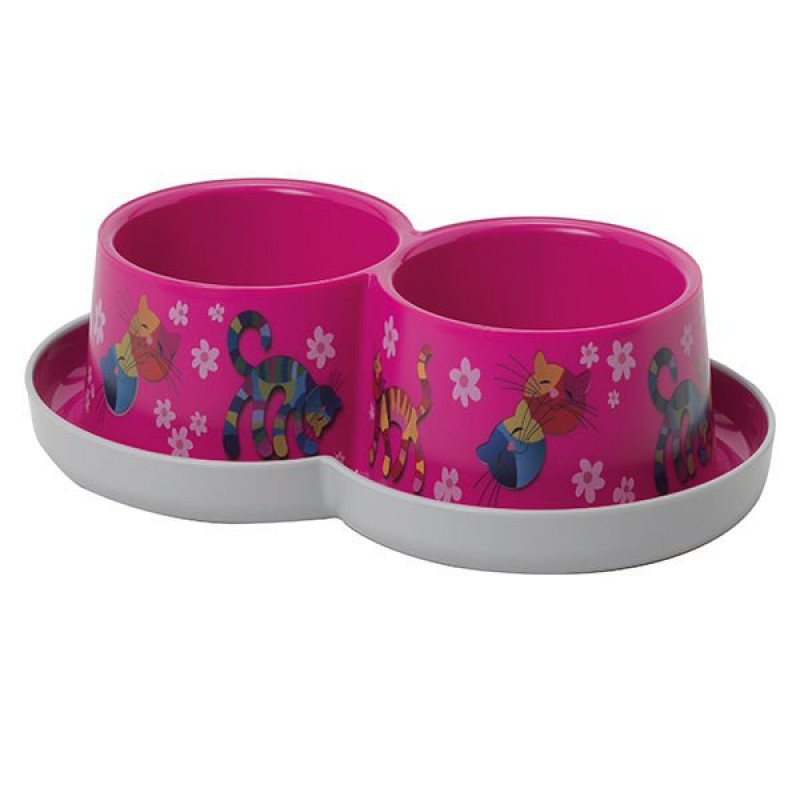 Moderna 2x350 Ml Trendy İkili Mama Kabı Fuşya | Plastik Mama Ve Su Kabı Moderna 2x350 Ml Trendy İkili Mama Kabı Fuşya | Plastik Mama Ve Su Kabı