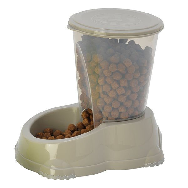 Moderna 3 Lt Snacker Mama Kabı Gri | Hazneli Mama Ve Su Kabı