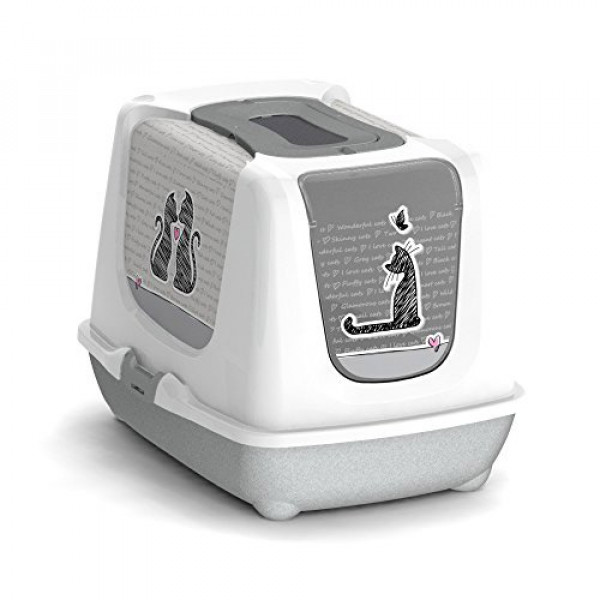 Moderna 57 Cm Trendy Love Kapalı Kedi Tuvaleti | Filtresiz Kapalı Kedi Tuvaleti