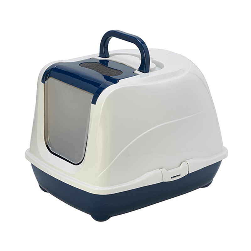Moderna Flip Cat Filtreli Büyük Kapalı Kedi Tuvaleti-Lacivert | Filtreli Kapalı Kedi Tuvaleti Moderna Flip Cat Filtreli Büyük Kapalı Kedi Tuvaleti-Lacivert | Filtreli Kapalı Kedi Tuvaleti