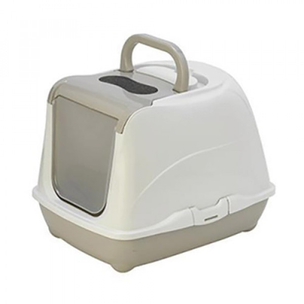 Moderna Flip Kapalı Tuvalet Gri | Kapalı Kedi Tuvaleti