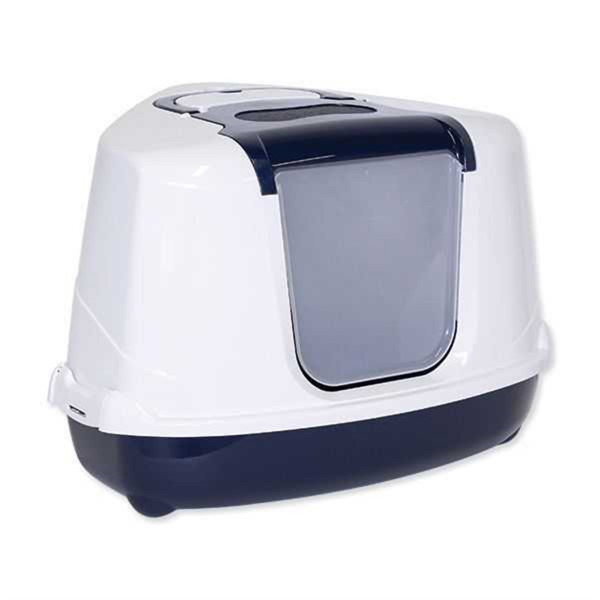 Moderna Flip Koseli Tuvalet Lacivert | Filtresiz Kapalı Kedi Tuvaleti