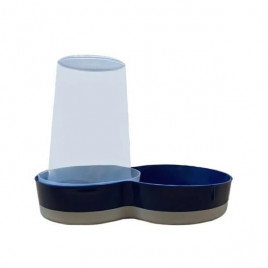 Hazneli Kedi ve Köpek Mama Kabı Lacivert 1.5 Lt