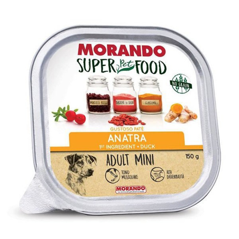 Morando 150 Gr Super Food Ördekli Küçük Irk Pate Yetişkin | Yetişkin Köpek Konserve Maması Morando 150 Gr Super Food Ördekli Küçük Irk Pate Yetişkin | Yetişkin Köpek Konserve Maması
