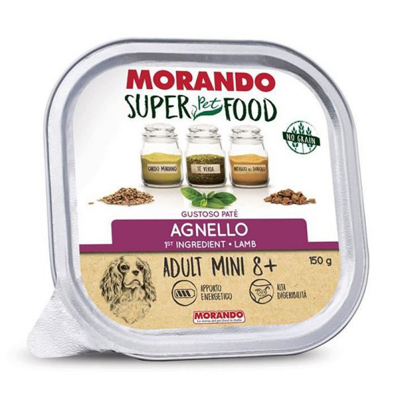 Morando 150 Gr Super Food +8 Küçük Irk Kuzu Etli Pate Yaşlı | Yaşlı Köpek Konserve Maması Morando 150 Gr Super Food +8 Küçük Irk Kuzu Etli Pate Yaşlı | Yaşlı Köpek Konserve Maması