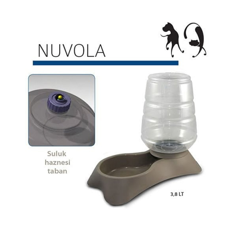 Mp 3,8 Lt Nuvola Hazneli Mama Kabı Kahverengi | Hazneli Mama Ve Su Kabı Mp 3,8 Lt Nuvola Hazneli Mama Kabı Kahverengi | Hazneli Mama Ve Su Kabı