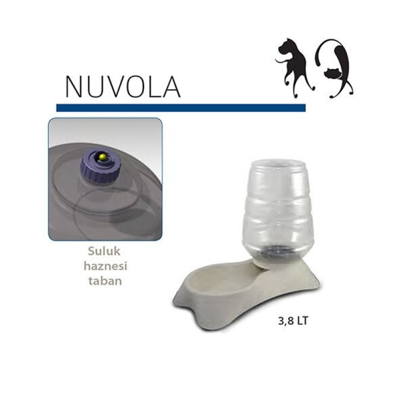 MP 3,8 Lt Nuvola Hazneli Mama ve Su Kabı Beyaz | Hazenli Mama Ve Su Kabı MP 3,8 Lt Nuvola Hazneli Mama ve Su Kabı Beyaz | Hazenli Mama Ve Su Kabı