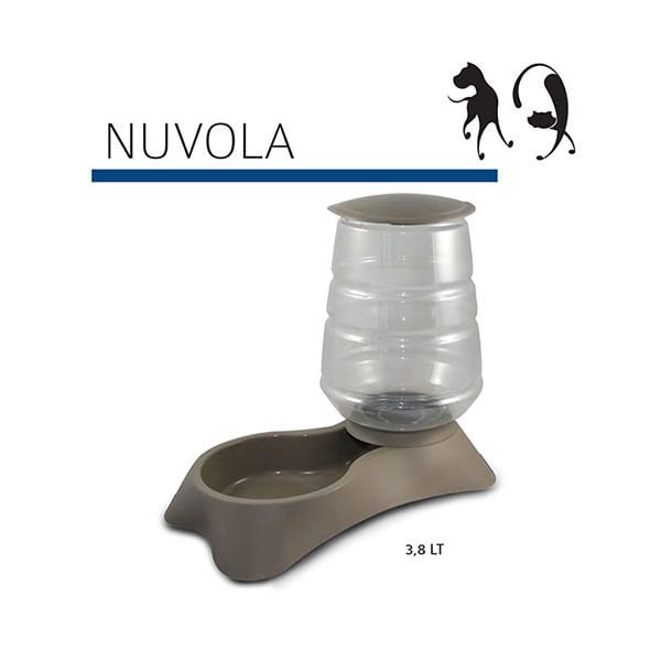 Mp 3,8 Lt Nuvola Hazneli Su Kabı Kahverengi | Hazneli Mama Ve Su Kabı