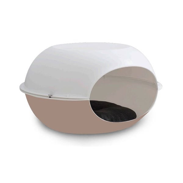 Mp 57x38x31 Cm Bergamo Luna Ev Beyaz ve Kahverengi | Kedi Evi