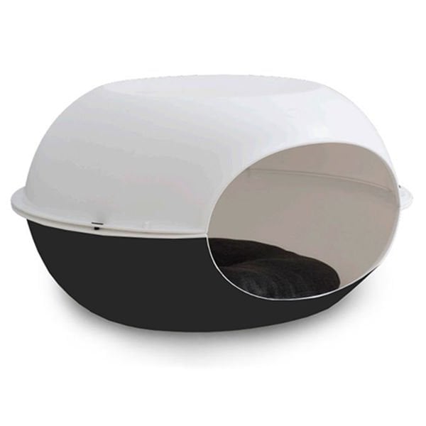 Mp 57x38x31 Cm Bergamo Luna Ev Beyaz ve Siyah | Kedi Evi