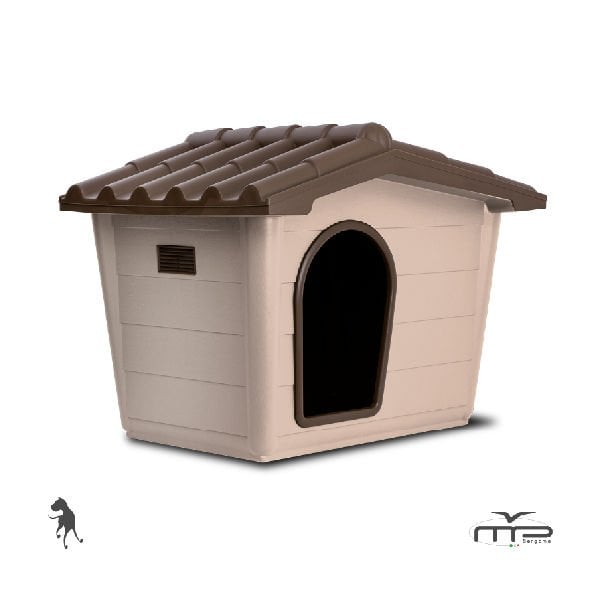 Mp L Bergamo Eco Sprint Plastik  Kulübe Kahverengi ve Bej 99x70x75 Cm | Plastik Köpek Kulubesi