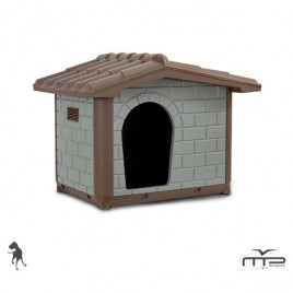 Mp XL Classic Kennel Duvar Desenli Kulübe Gri ve Kahverengi 119x91x88 Cm | Plastik Köpek Kulubesi Mp XL Classic Kennel Duvar Desenli Kulübe Gri ve Kahverengi 119x91x88 Cm | Plastik Köpek Kulubesi