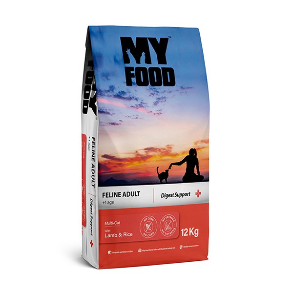 My Food 12 Kg Adult Digest Support Kuzu ve Pirinçli Yetişkin | Yetişkin Kuru Kedi Maması