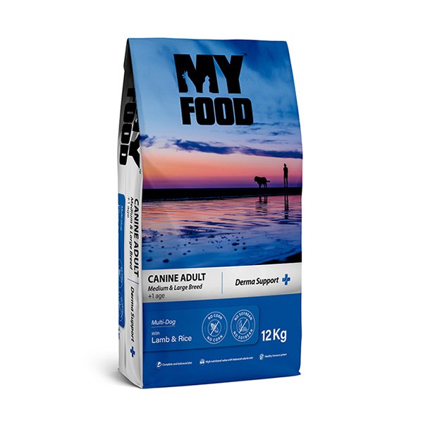 My Food 12 Kg Yetişkin Derma Support Kuzu ve Pirinçli Orta/Büyük Irk Yetişkin | Yetişkin Köpek Kuru Maması