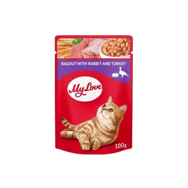 My Love 100 Gr Tavşan ve Hindi | Yetişkin Kedi Maması