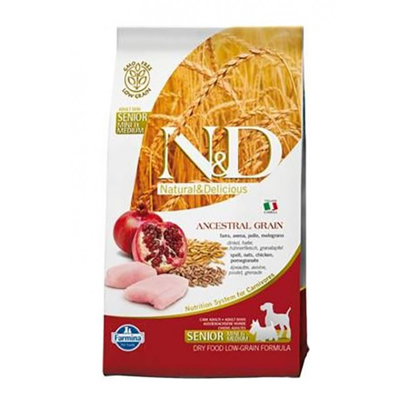 N&D Ancestral Grain 2,5 Kg Chicken & Pomegranate Senior Mini & Medium | Yaşlı Köpek Kuru Maması N&D Ancestral Grain 2,5 Kg Chicken & Pomegranate Senior Mini & Medium | Yaşlı Köpek Kuru Maması