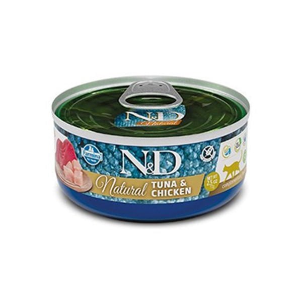 N&D Natural 140 Gr Ton ve Tavuk | Yetişkin Kedi Maması