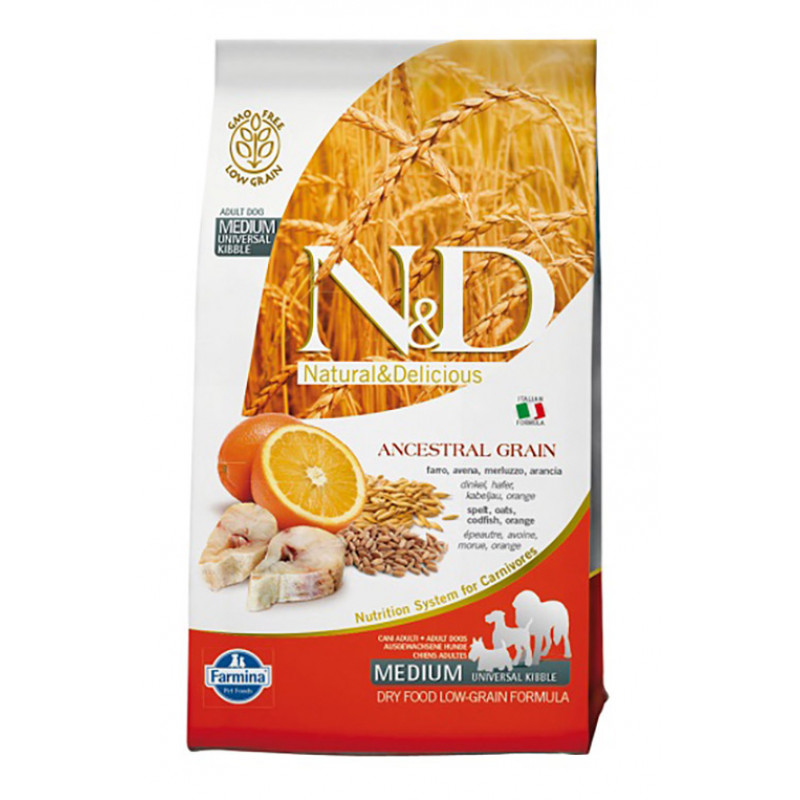 N&D Ocean 2.5 Kg Medium Maxi Morina Kılçıksız Buğday Yulaf ve Portakal | Yetişkin Köpek Kuru Maması N&D Ocean 2.5 Kg Medium Maxi Morina Kılçıksız Buğday Yulaf ve Portakal | Yetişkin Köpek Kuru Maması