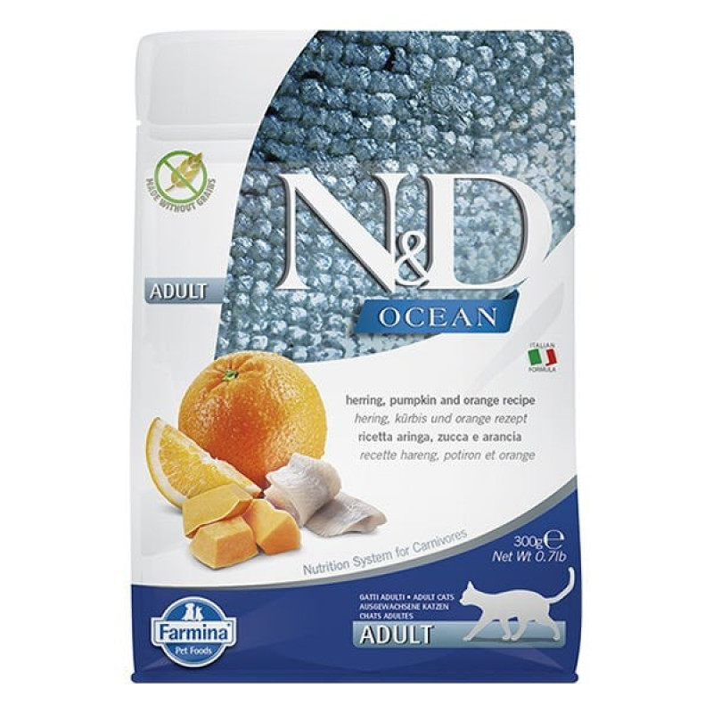 N&D Ocean 300 Gr Ringa Balkabağı ve Portakal | Yetişkin Kuru Kedi Maması N&D Ocean 300 Gr Ringa Balkabağı ve Portakal | Yetişkin Kuru Kedi Maması