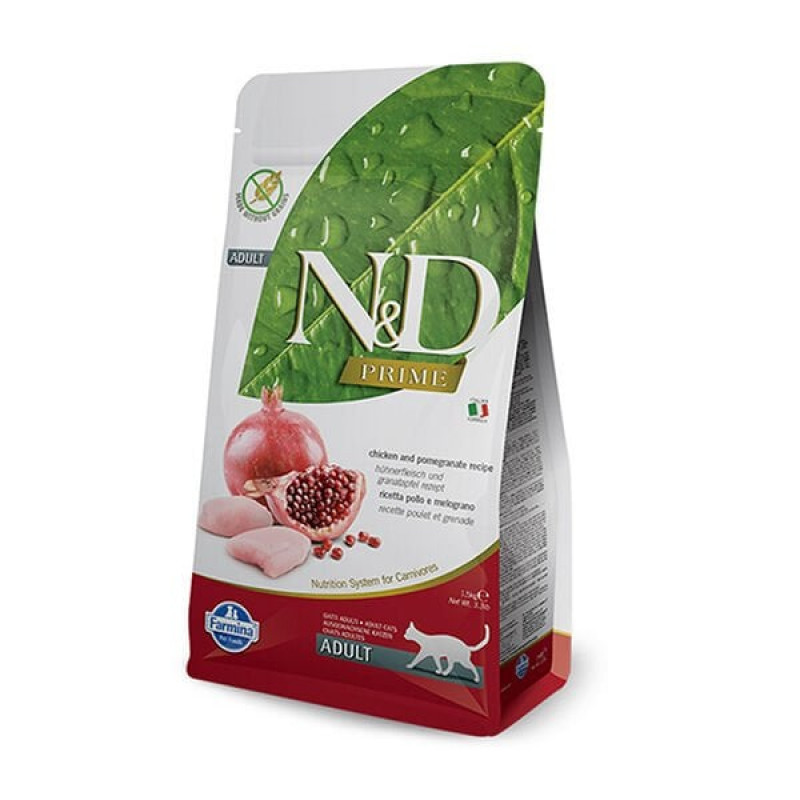 N&D Prime 1,5 Kg Chicken & Pomegranate Adult | Tahılsız Kuru Kedi Maması N&D Prime 1,5 Kg Chicken & Pomegranate Adult | Tahılsız Kuru Kedi Maması