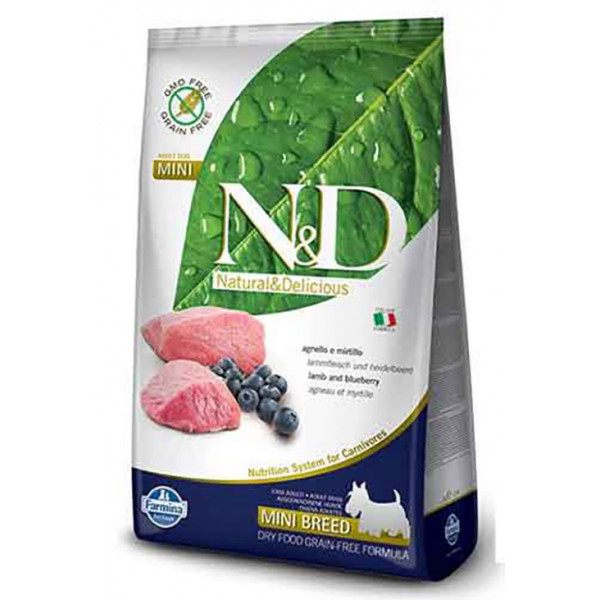 N&amp;D Prime 2,5 Kg Mini Kuzu ve Yaban Mersini | Tahılsız Köpek Kuru Maması