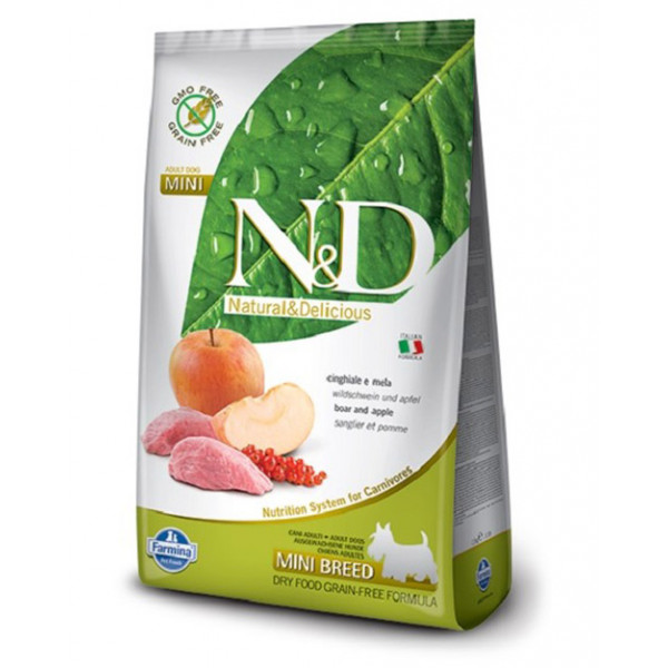 N&D Prime 2,5 Kg Yaban Domuzu ve Elma | Tahılsız Köpek Kuru Maması