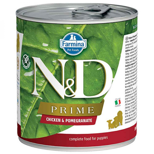 N&D Prime 6 Adet Puppy Tavuk ve Nar 285 Gr | Tavru Köpek Konservesi