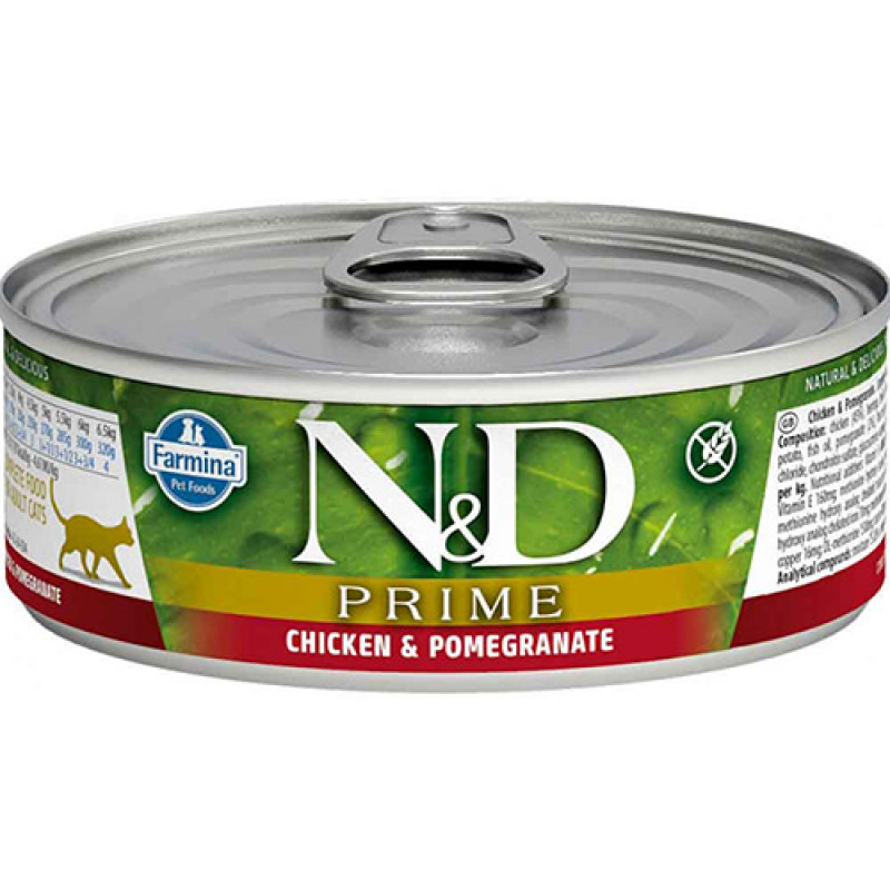 N&D Prime 6 Adet Tavuk ve Nar 80 Gr | Yetişkin Kedi Maması N&D Prime 6 Adet Tavuk ve Nar 80 Gr | Yetişkin Kedi Maması