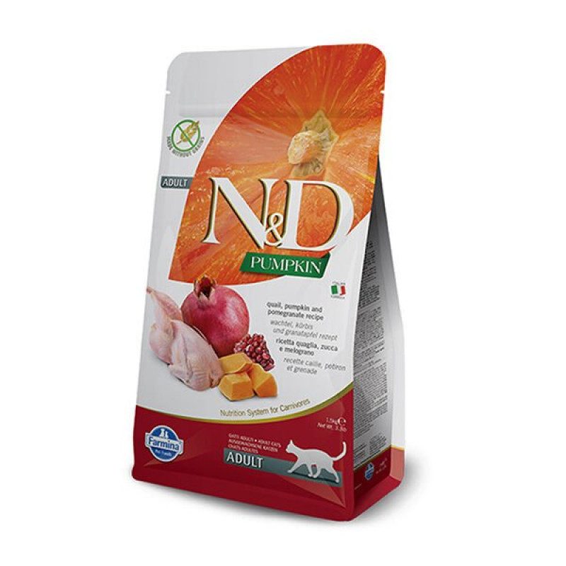 N&D Pumpkin 1.5 Kg Bıldırcın Balkabağı ve Nar | Yetişkin Kuru Kedi Maması N&D Pumpkin 1.5 Kg Bıldırcın Balkabağı ve Nar | Yetişkin Kuru Kedi Maması