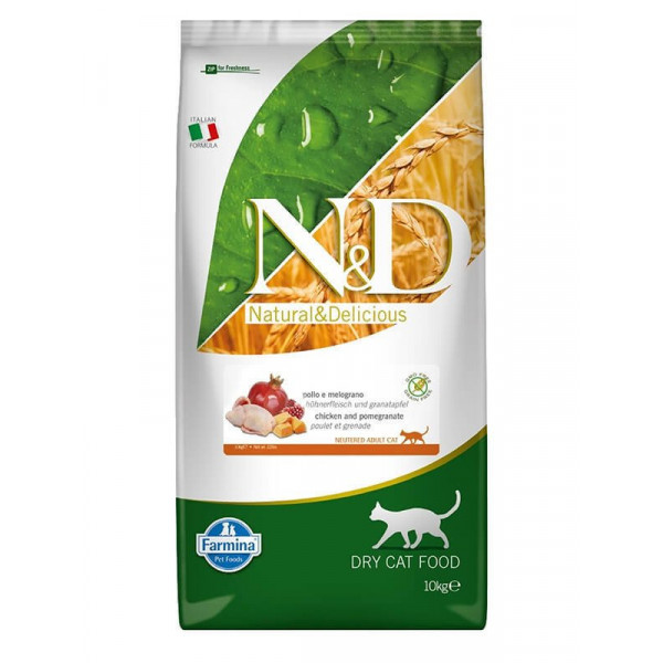 N&D Pumpkin 10 Kg Bıldırcın& Nar Neutered Cat | Yetişkin Kuru Kedi Maması