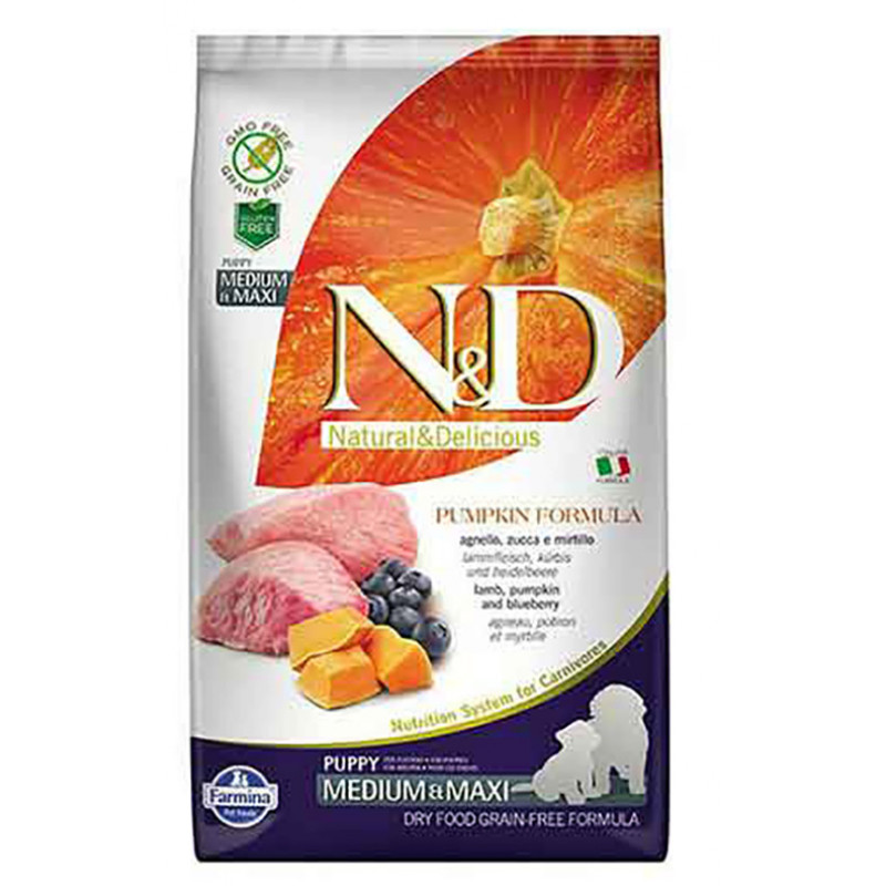 N&D Pumpkin 12 Kg Medium Maxi Kuzu Balkabağı ve Yaban Mersini | Tahılsız Köpek Kuru Maması