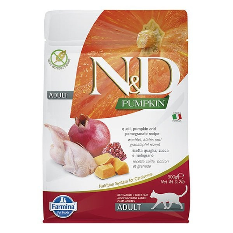 N&D Pumpkin 300 Gr Bıldırcın Balkabağı ve Nar | Yetişkin Kuru Kedi Maması N&D Pumpkin 300 Gr Bıldırcın Balkabağı ve Nar | Yetişkin Kuru Kedi Maması