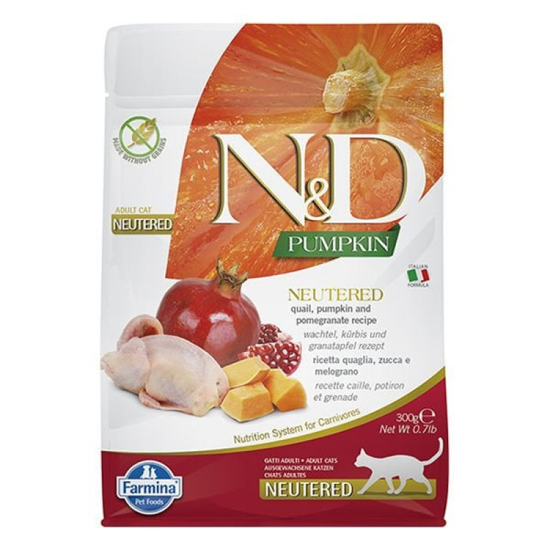 N&D Pumpkin 300 Gr Neutered Bıldırcın Balkabağı ve Nar | Kısırlaştırılmış Kedi Maması N&D Pumpkin 300 Gr Neutered Bıldırcın Balkabağı ve Nar | Kısırlaştırılmış Kedi Maması