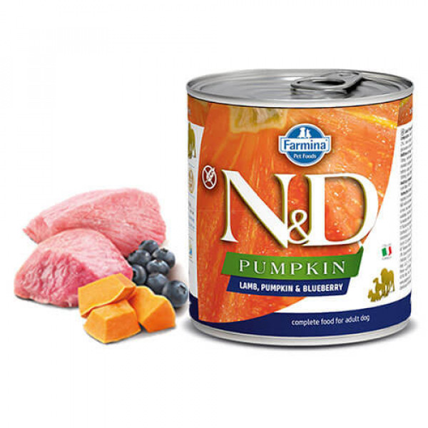 N&D Pumpkin 6 Adet Puppy Kuzu Balkabağı ve Yaban Mersini 285 Gr | Tavru Köpek Konservesi