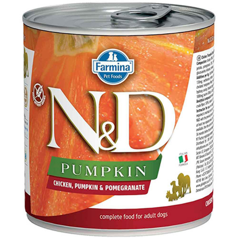 N&D Pumpkin 6 Adet Tavuk Balkabağı ve Nar 285 Gr | Yetişkin Köpek Konserve Maması N&D Pumpkin 6 Adet Tavuk Balkabağı ve Nar 285 Gr | Yetişkin Köpek Konserve Maması