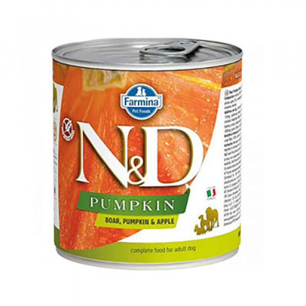 N&D Pumpkin 6 Adet Yaban Domuzu Balkabağı ve Elma 285 Gr | Yetişkin Köpek Konserve Maması
