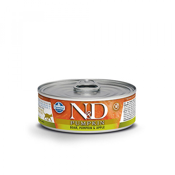 N&D Pumpkin 6 Adet Yaban Domuzu Balkabağı ve Elma 80 Gr | Yetişkin Kedi Maması