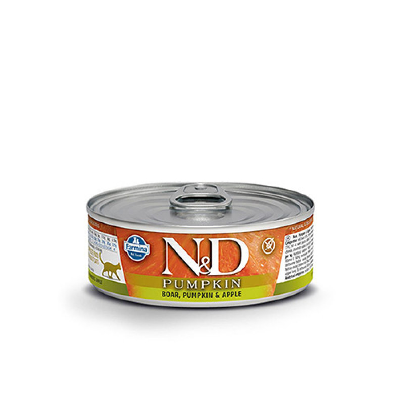 N&D Pumpkin 6 Adet Yaban Domuzu Balkabağı ve Elma 80 Gr | Yetişkin Kedi Maması N&D Pumpkin 6 Adet Yaban Domuzu Balkabağı ve Elma 80 Gr | Yetişkin Kedi Maması